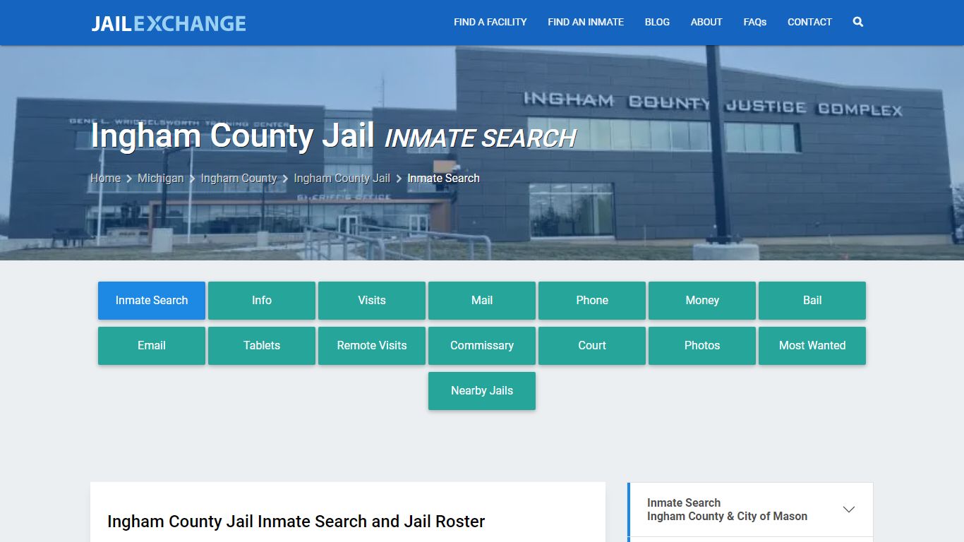 Inmate Search: Roster & Mugshots - Ingham County Jail, MI